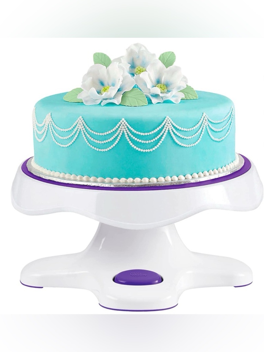 Tilt-N-Turn Ultra Cake Turntable 12x7 Inch NonSlip Rotating Stand for Decorating